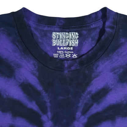 Purple Spider Tie Dye Spiral T Shirt