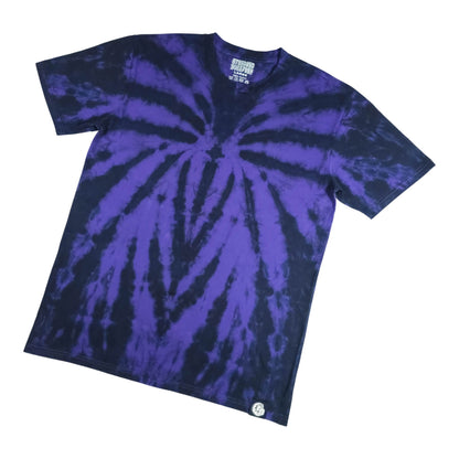 Purple Spider Tie Dye Spiral T Shirt