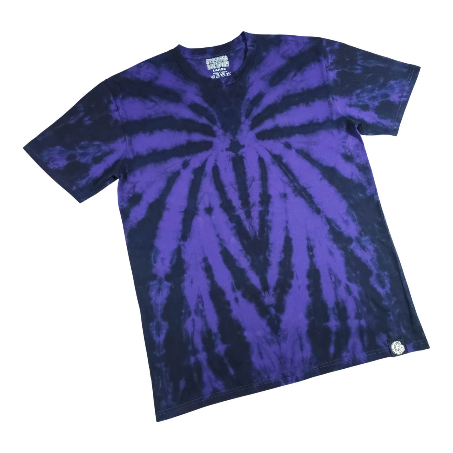 Purple Spider Tie Dye Spiral T Shirt