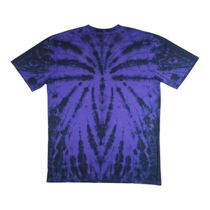 Purple Spider Tie Dye Spiral T Shirt