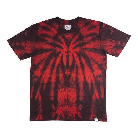 Red Spider Tie Dye Spiral T Shirt