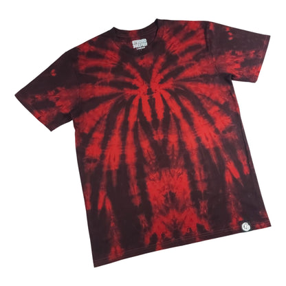 Red Spider Tie Dye Spiral T Shirt
