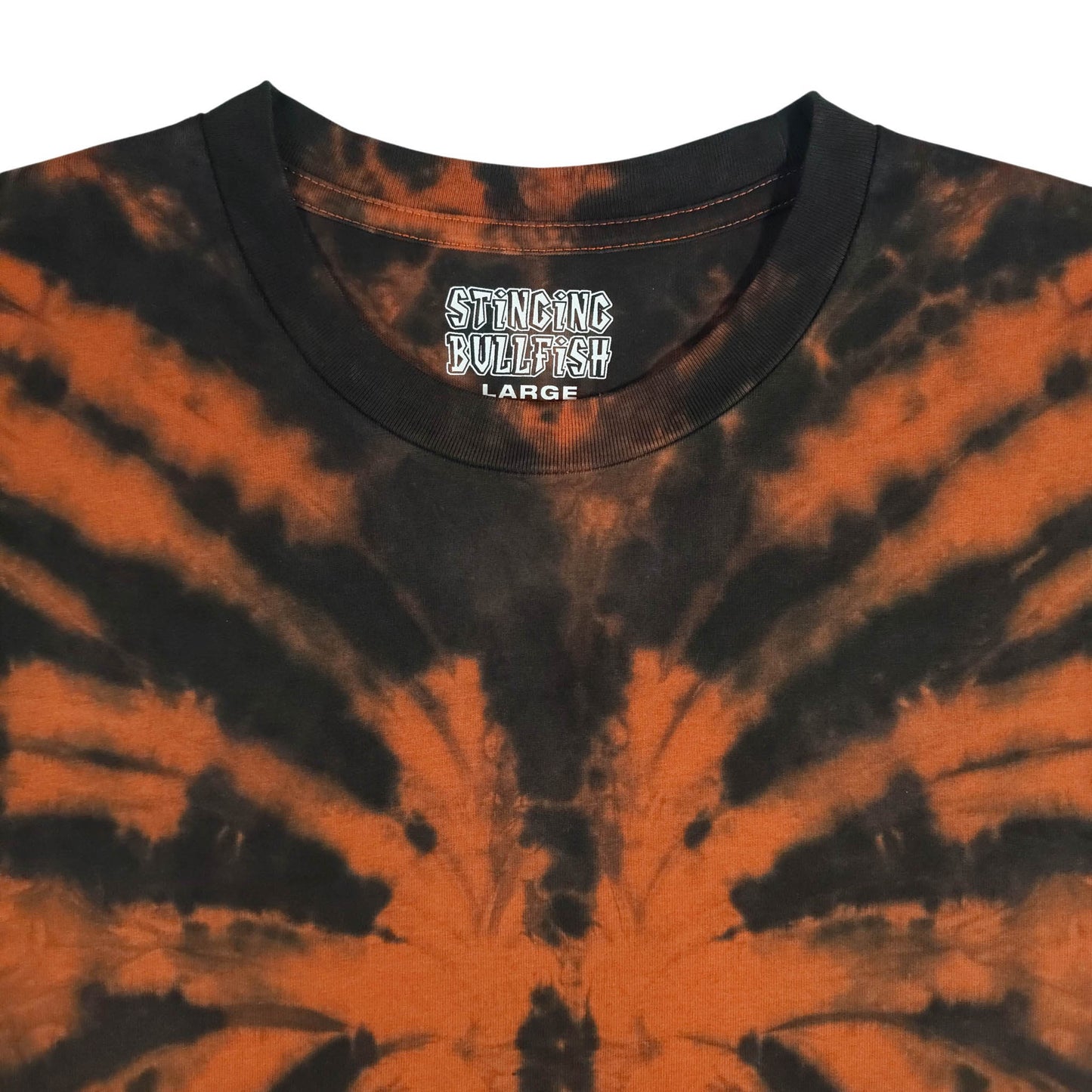 Burnt Orange Spider Tie Dye Spiral T Shirt