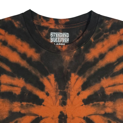 Burnt Orange Spider Tie Dye Spiral T Shirt