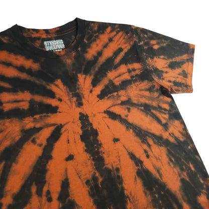 Burnt Orange Spider Tie Dye Spiral T Shirt