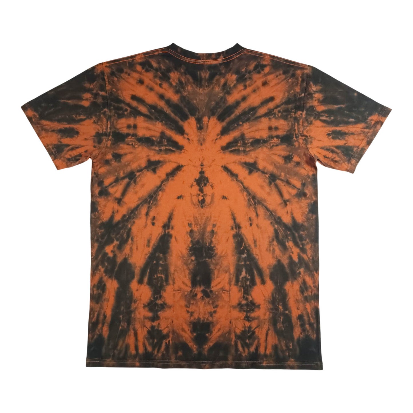 Burnt Orange Spider Tie Dye Spiral T Shirt