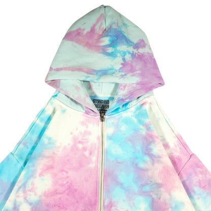Bubblegum Tie Dye Zip Up Heavy Hoodie