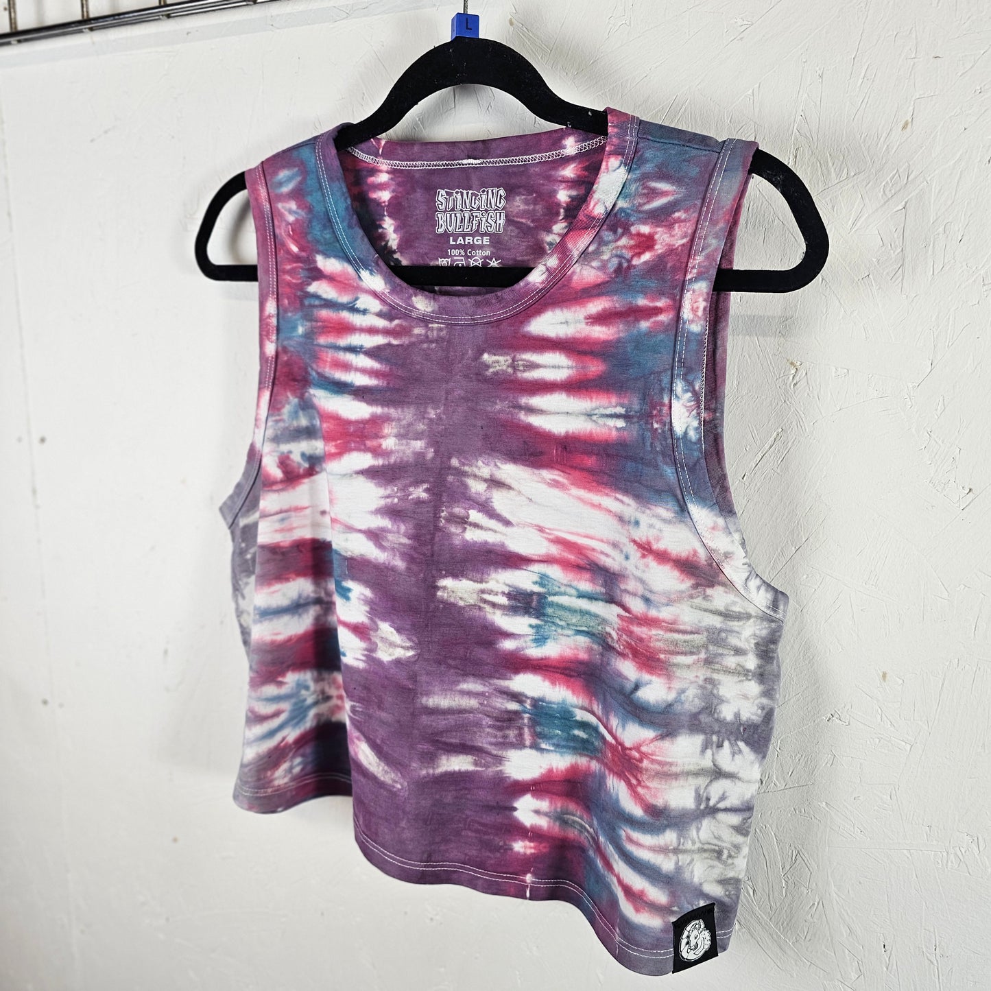 Black Cherry Tie Dye Crop Vest