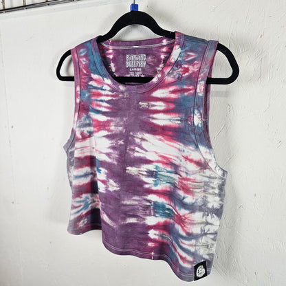 Black Cherry Tie Dye Crop Vest