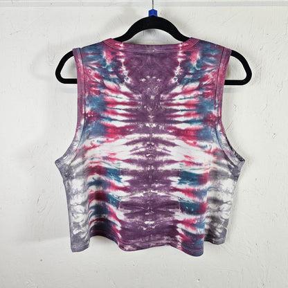 Black Cherry Tie Dye Crop Vest