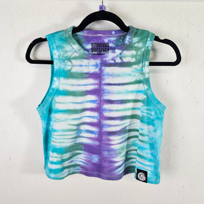 Pastel Ribcage Tie Dye Crop Vest