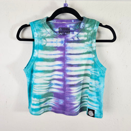 Pastel Ribcage Tie Dye Crop Vest