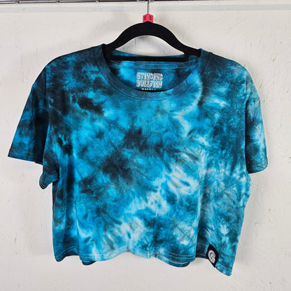 Electric Blue Tie Dye Crop Top