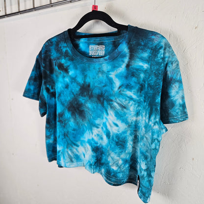 Electric Blue Tie Dye Crop Top