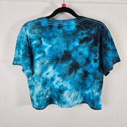 Electric Blue Tie Dye Crop Top
