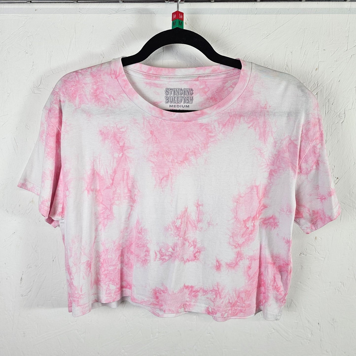 Pastel Pink Tie Dye Crop Top