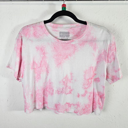 Pastel Pink Tie Dye Crop Top