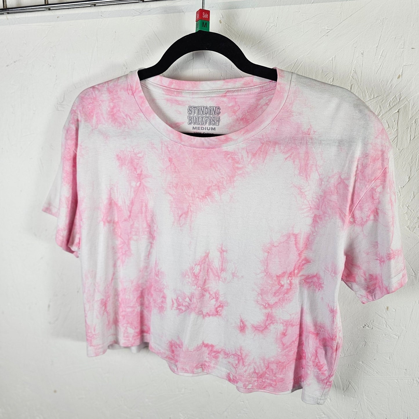 Pastel Pink Tie Dye Crop Top