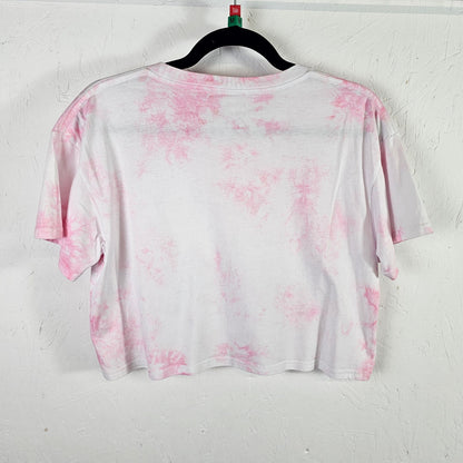 Pastel Pink Tie Dye Crop Top