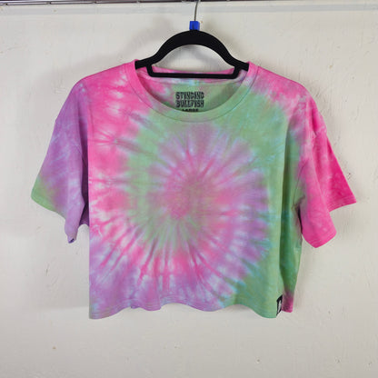 Pastel Spiral Tie Dye Crop Top