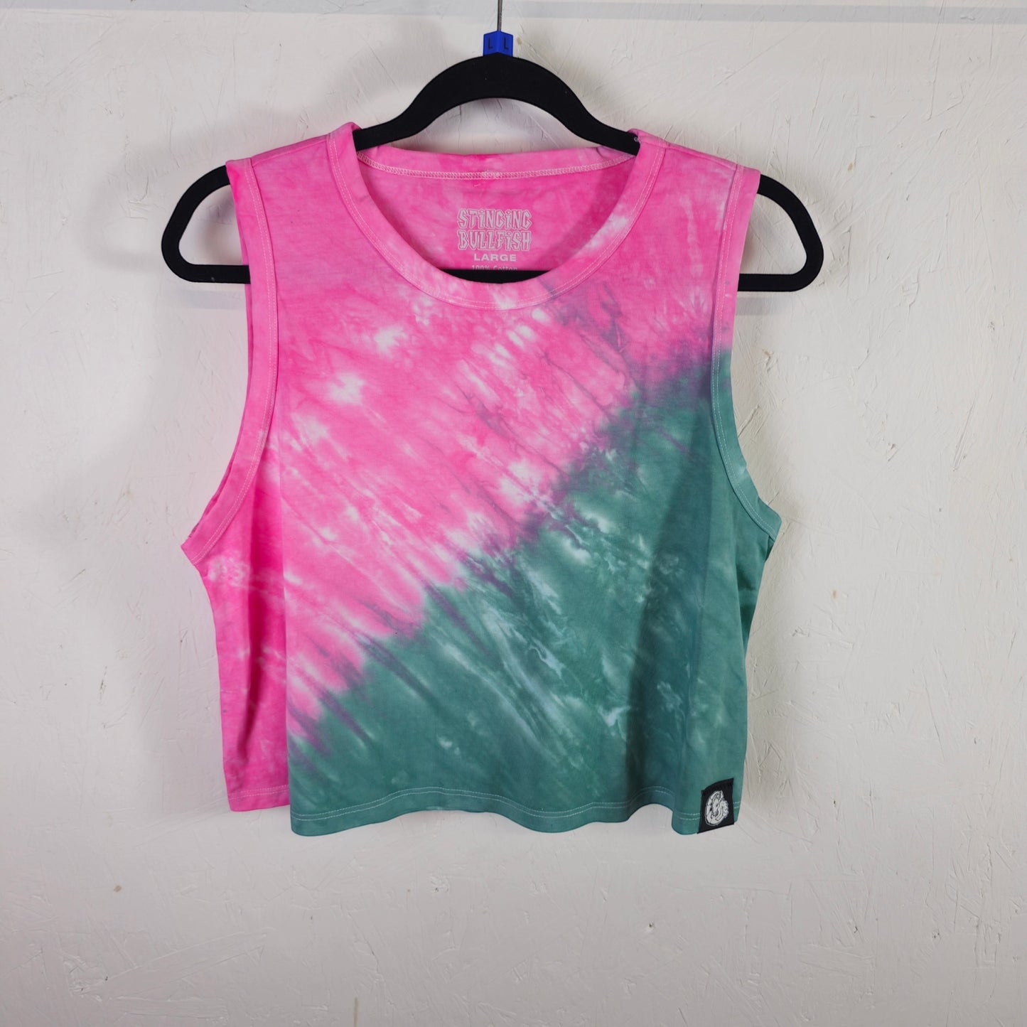 Verdant Pink Tie Dye Crop Vest
