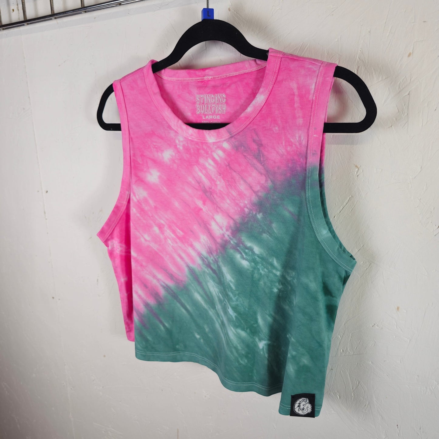 Verdant Pink Tie Dye Crop Vest
