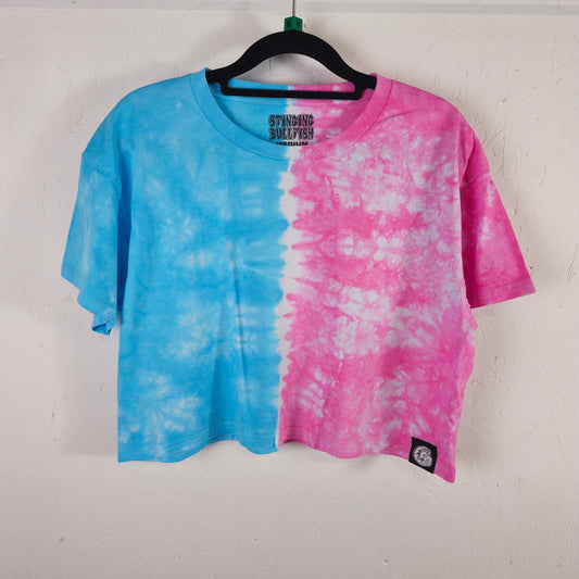 Bubblegum Split Tie Dye Crop Top