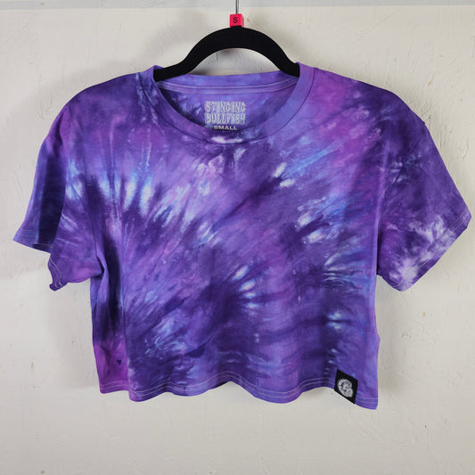 Purple Agate Tie Dye Crop Top