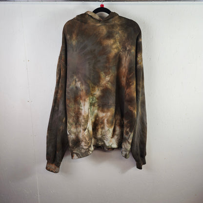 Brazil Nut Brown Heavy Oversize Tie Dye Hoodie