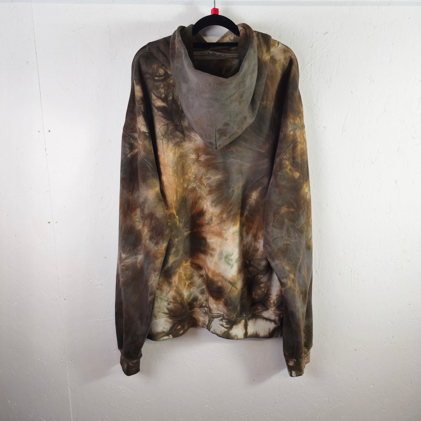 Brazil Nut Brown Heavy Oversize Tie Dye Hoodie