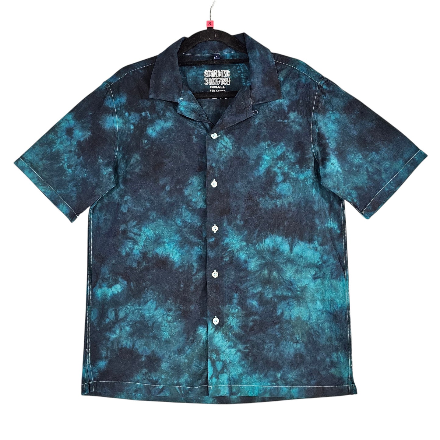 Black Teal Tie Dye Shirt
