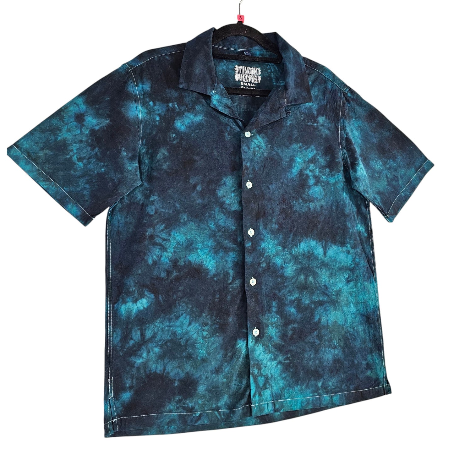 Black Teal Tie Dye Shirt