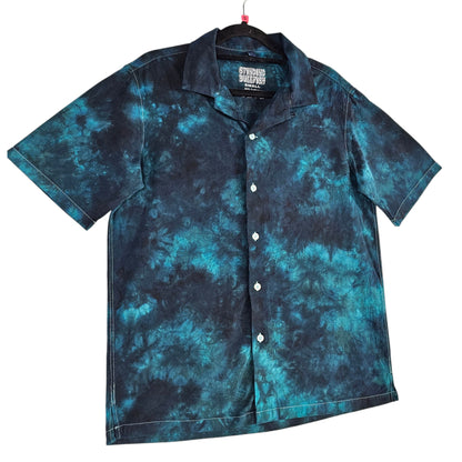 Black Teal Tie Dye Shirt
