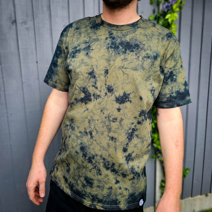 Army Green Camo Crunch Tie Dye T-Shirt