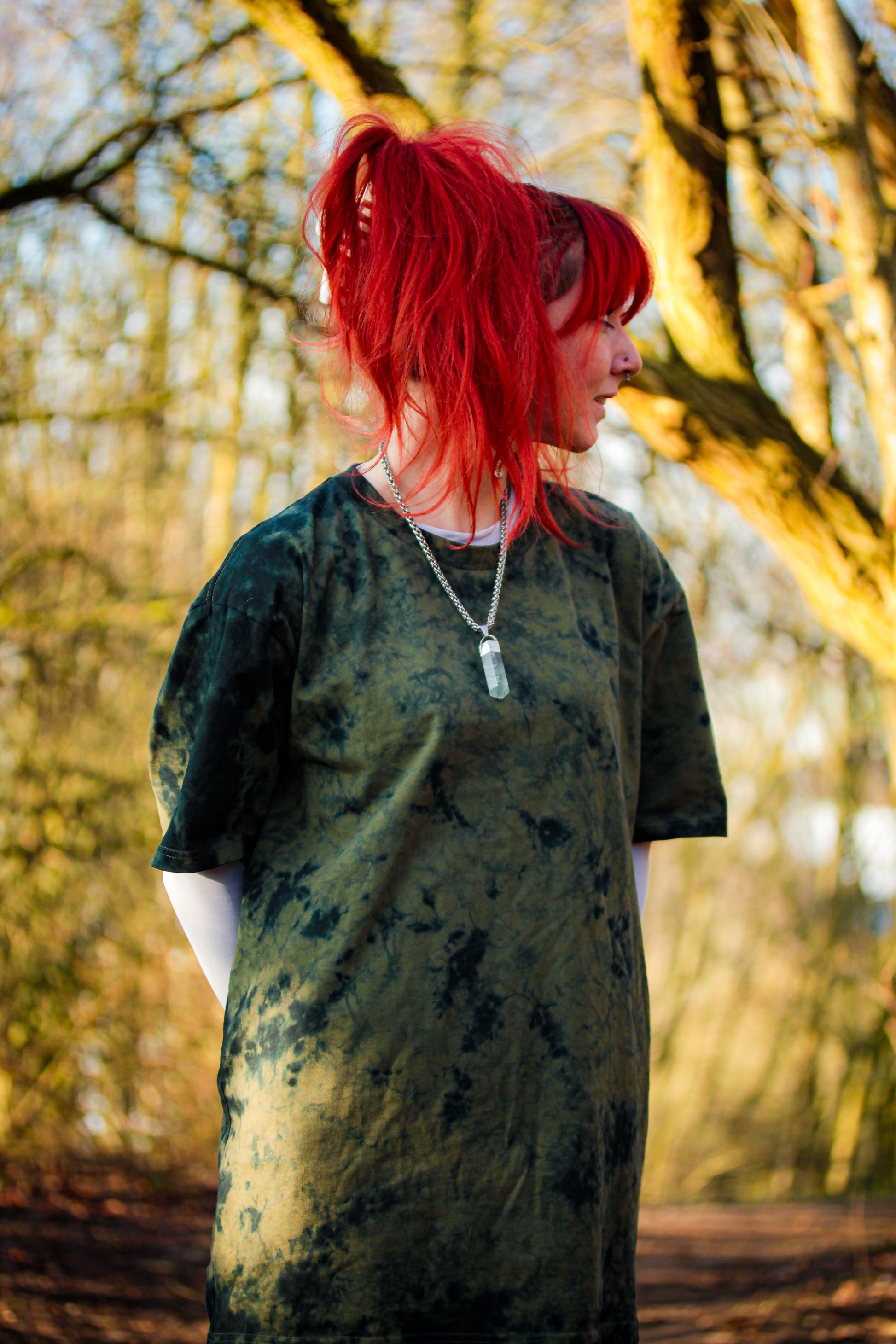 Army Green Camo Crunch Tie Dye T-Shirt - tie dye joggers -  tie dye sweatpants - tie dye trousers - Stinging Bullfish