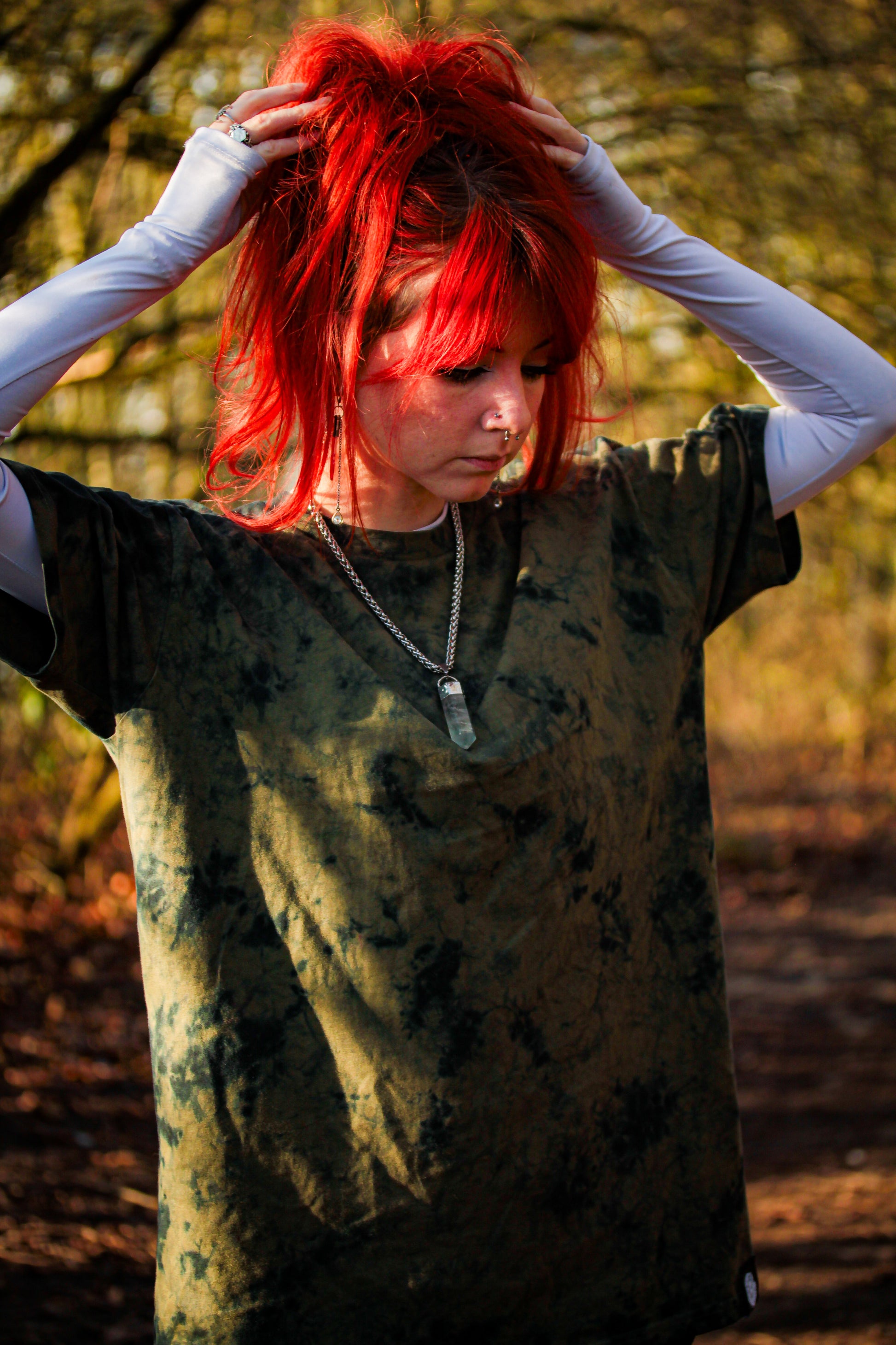 Army Green Camo Crunch Tie Dye T-Shirt - tie dye joggers -  tie dye sweatpants - tie dye trousers - Stinging Bullfish