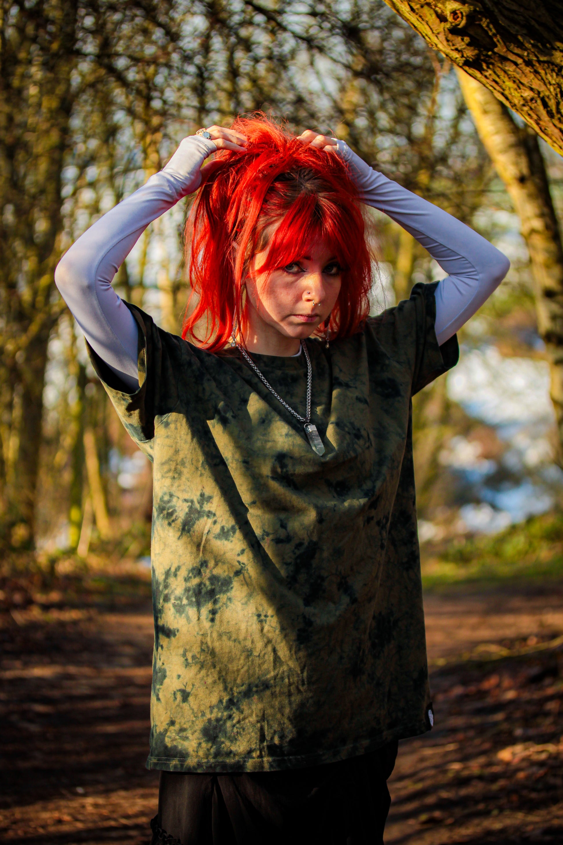 Army Green Camo Crunch Tie Dye T-Shirt - tie dye joggers -  tie dye sweatpants - tie dye trousers - Stinging Bullfish