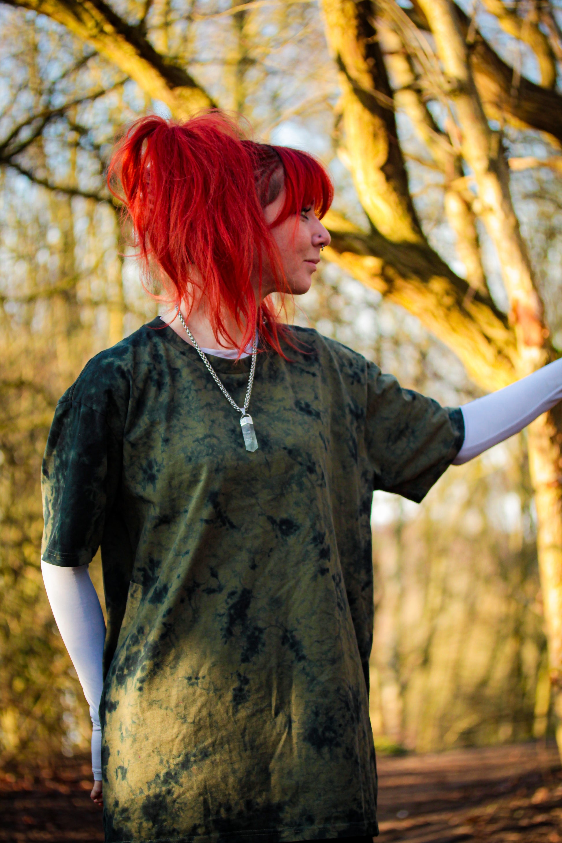 Army Green Camo Crunch Tie Dye T-Shirt - tie dye joggers -  tie dye sweatpants - tie dye trousers - Stinging Bullfish