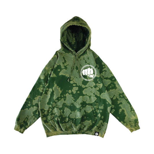 FUMP x Stinging Bullfish Bleach Hoodie - CAMO GREEN