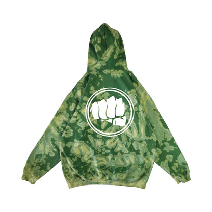 FUMP x Stinging Bullfish Bleach Hoodie - CAMO GREEN