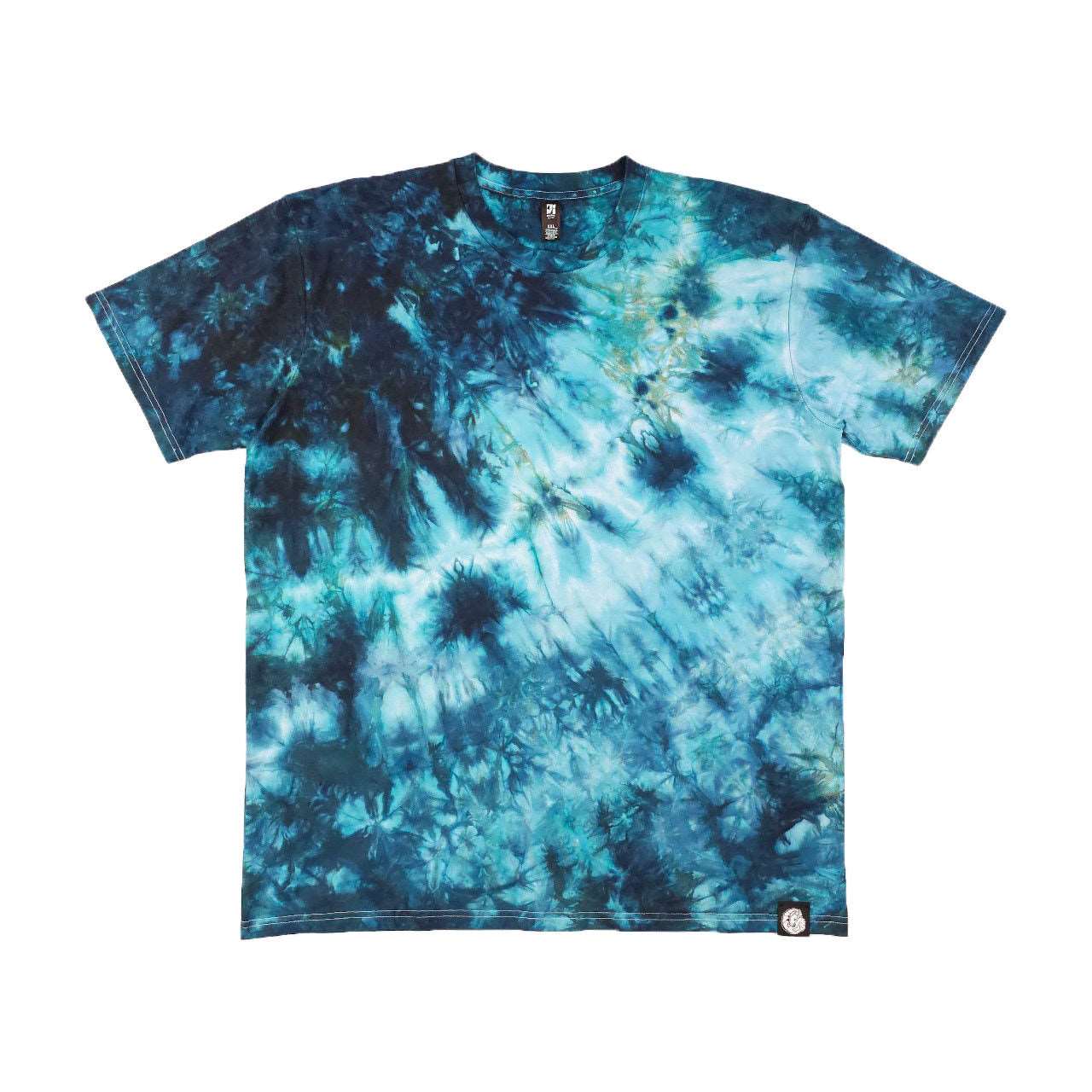 Bright Teal Impact Cram Tie Dye T-Shirt - tie dye joggers -  tie dye sweatpants - tie dye trousers - Stinging Bullfish