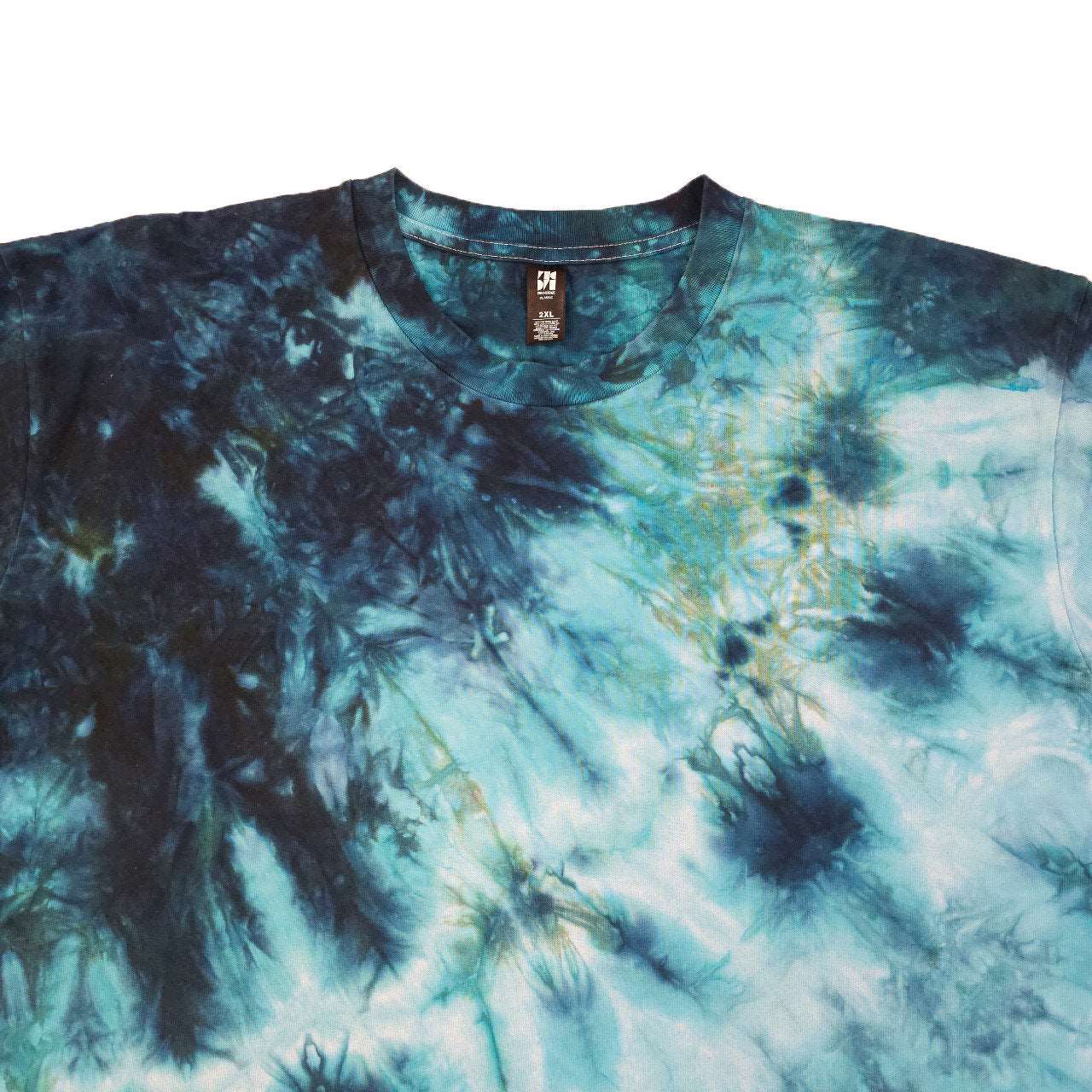 Bright Teal Impact Cram Tie Dye T-Shirt - tie dye joggers -  tie dye sweatpants - tie dye trousers - Stinging Bullfish
