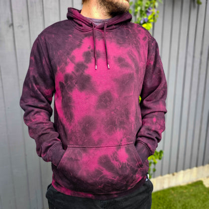 Burgundy Tie Dye Hoodie