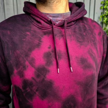 Burgundy Tie Dye Hoodie