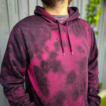 Burgundy Tie Dye Hoodie