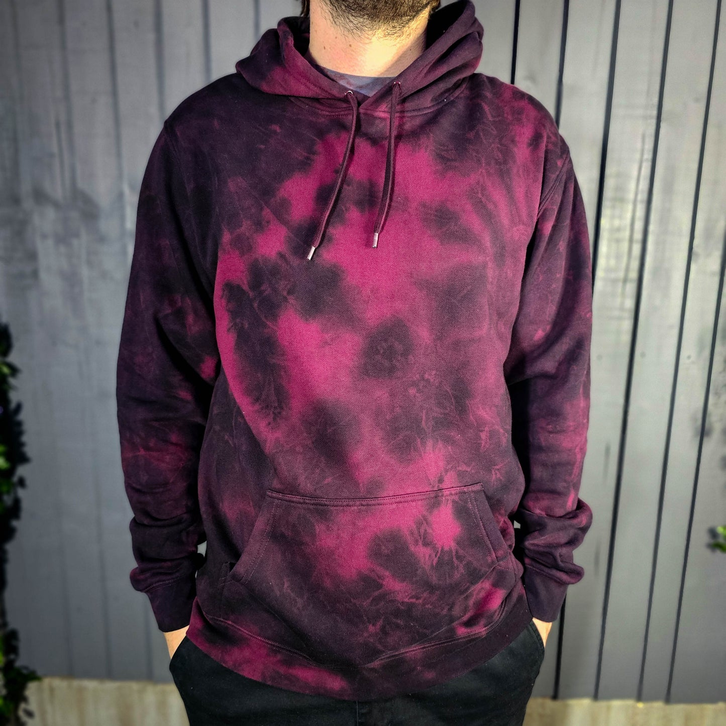 Burgundy Tie Dye Hoodie