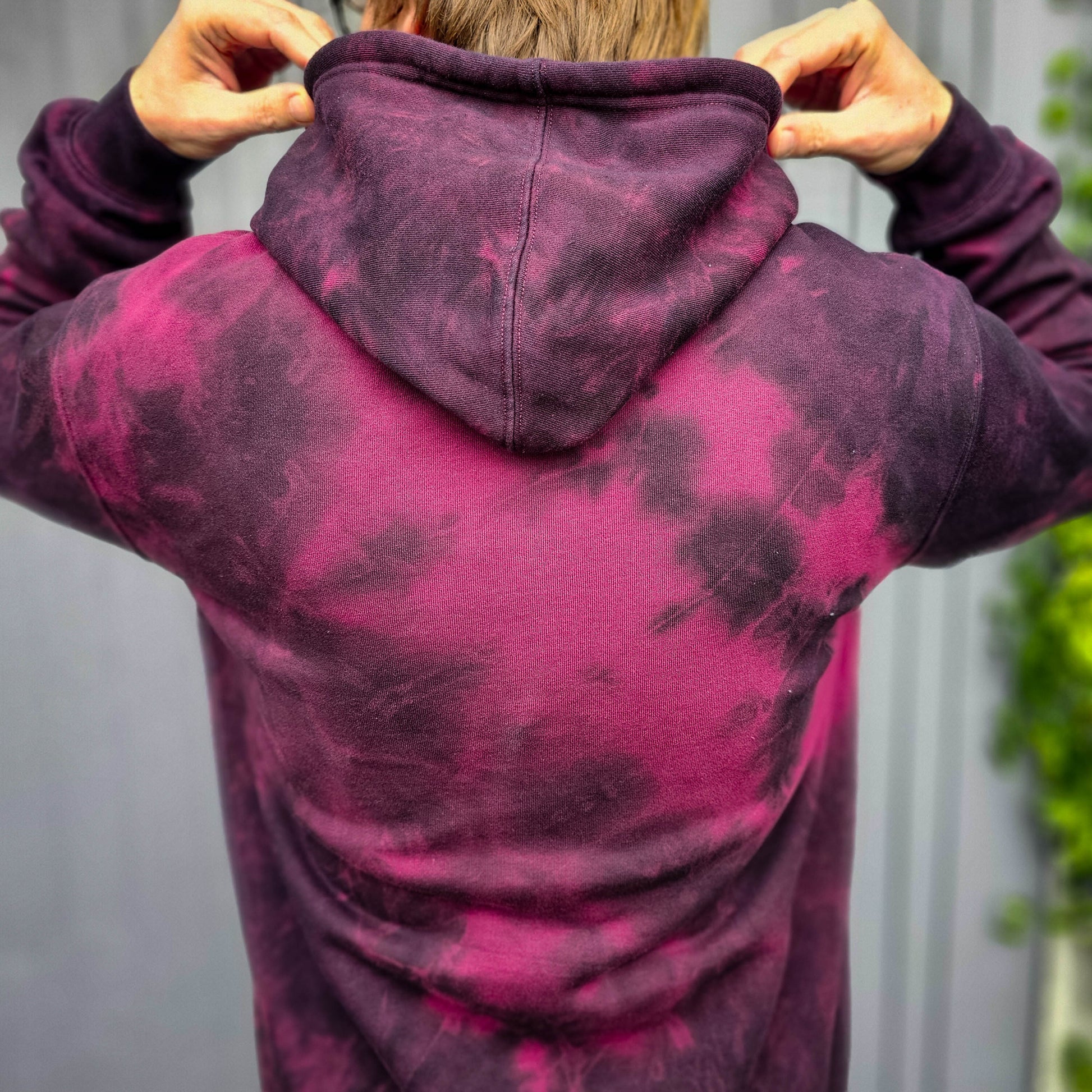 Burgundy Tie Dye Hoodie