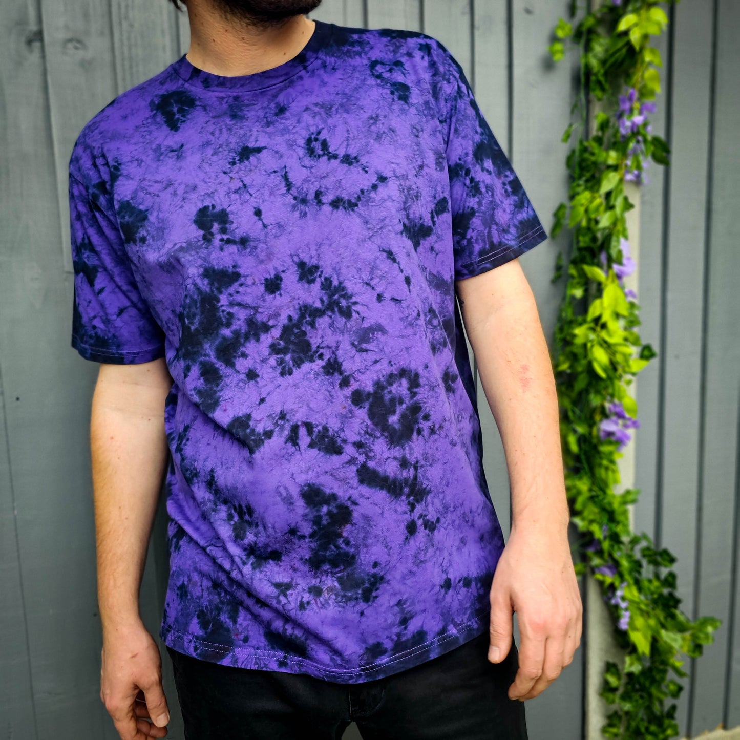 Deep Purple Camo Crunch Tie Dye T-Shirt - clothing