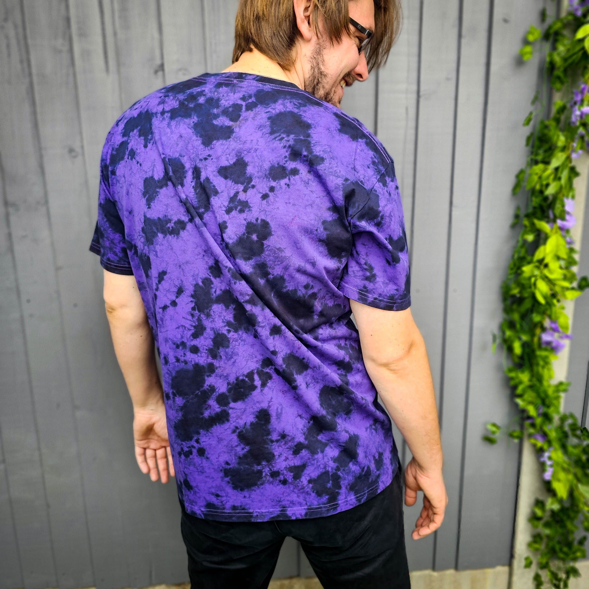 Deep Purple Camo Crunch Tie Dye T-Shirt - clothing