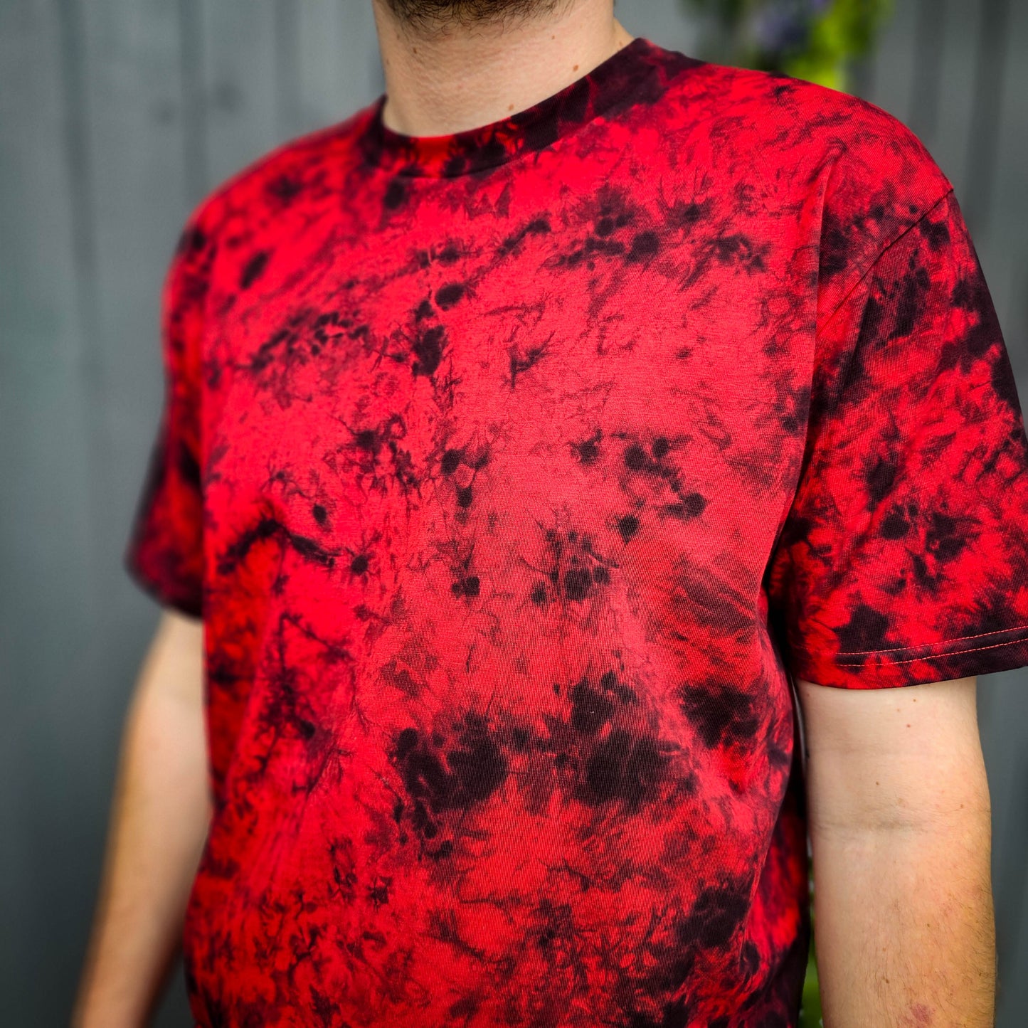 Deep Red Camo Crunch Tie Dye T-Shirt